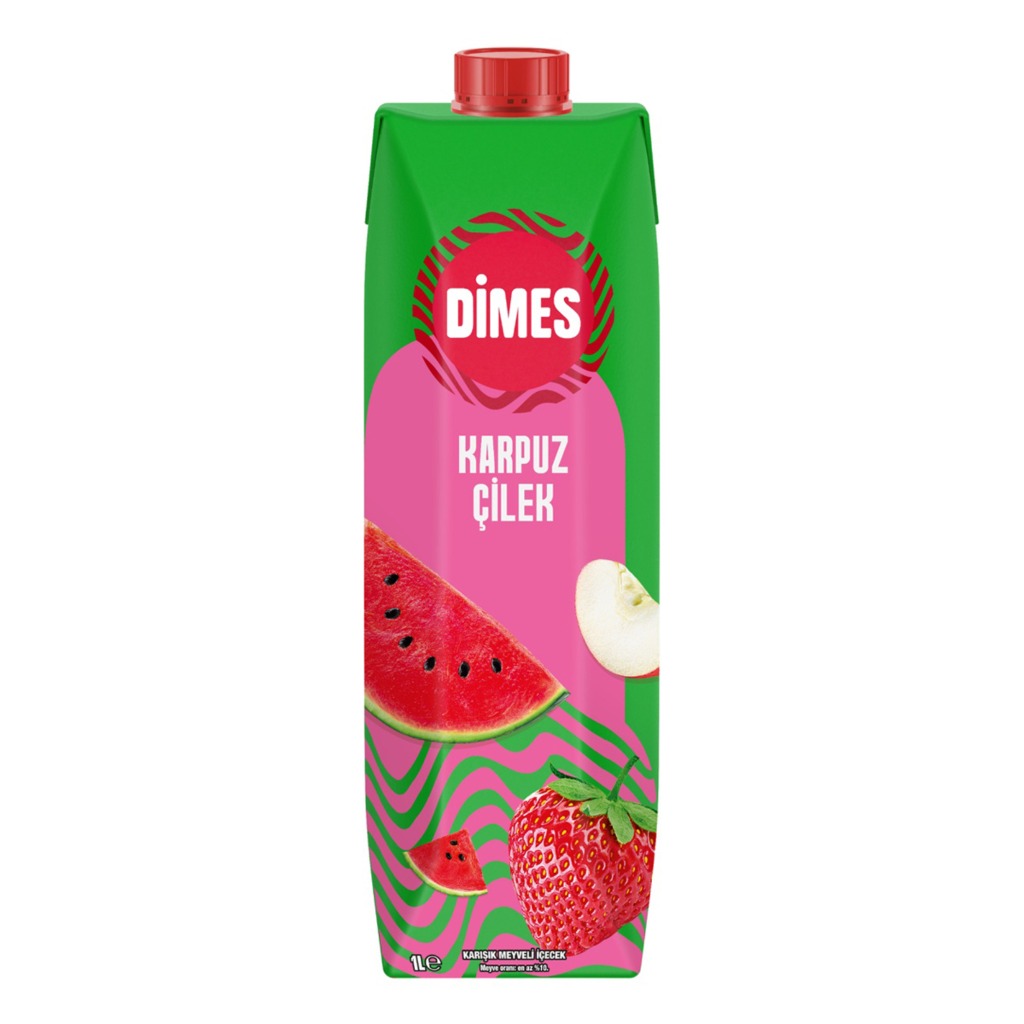 Dimes Karpuz & Çilek Meyve Suyu 1 L