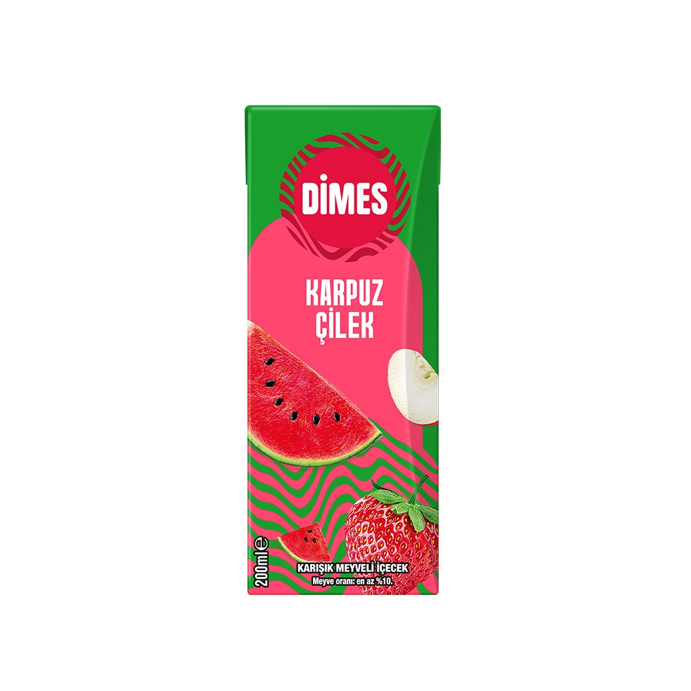 Dimes Karpuz & Çilek Meyve Suyu 200ml