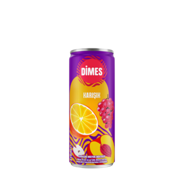 Dimes Karışık Meyve Nektarı 250ml Teneke Kutu