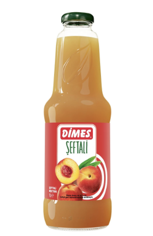 Dimes Meyve Suyu 1 L Şeftali Cam